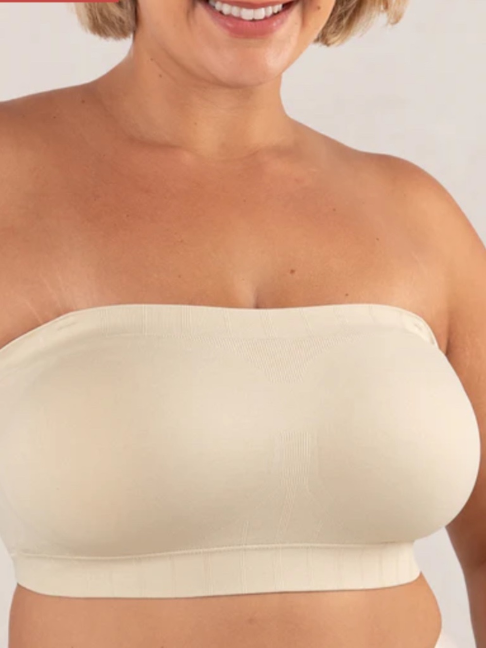 Shapermint Truekind® Convertible Strapless Bandeau Bra Sz 2XL Chai